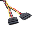 Useful Y Splitter Professional SATA Adapter Male To 2 Female Power Cable