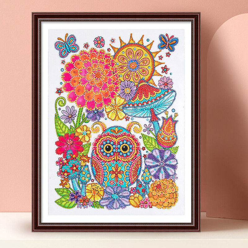 Partial Special Diamond Painting Set Large Eyes Bird Rhinestone Mosaic Picture