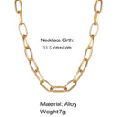 Punk Style Choker Thick Chain Women Hip Hop Necklace Collar Statement Jewelry