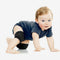 0-24M Kids Non Slip Crawling Elbow Knee Pads Infants Baby Kneecap (Black)
