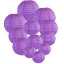 4 inch Round Chinese Paper Lantern DIY Paper Ball Lamp Party Decor (Purple)