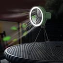 Multifunctional Mini Fan with LED Light Desktop Ceiling Fan (Green Tripod)