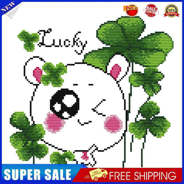 Partial Embroidery DIY Stamped Canvas 14CT Lucky Grass Needlework Set Home Decor