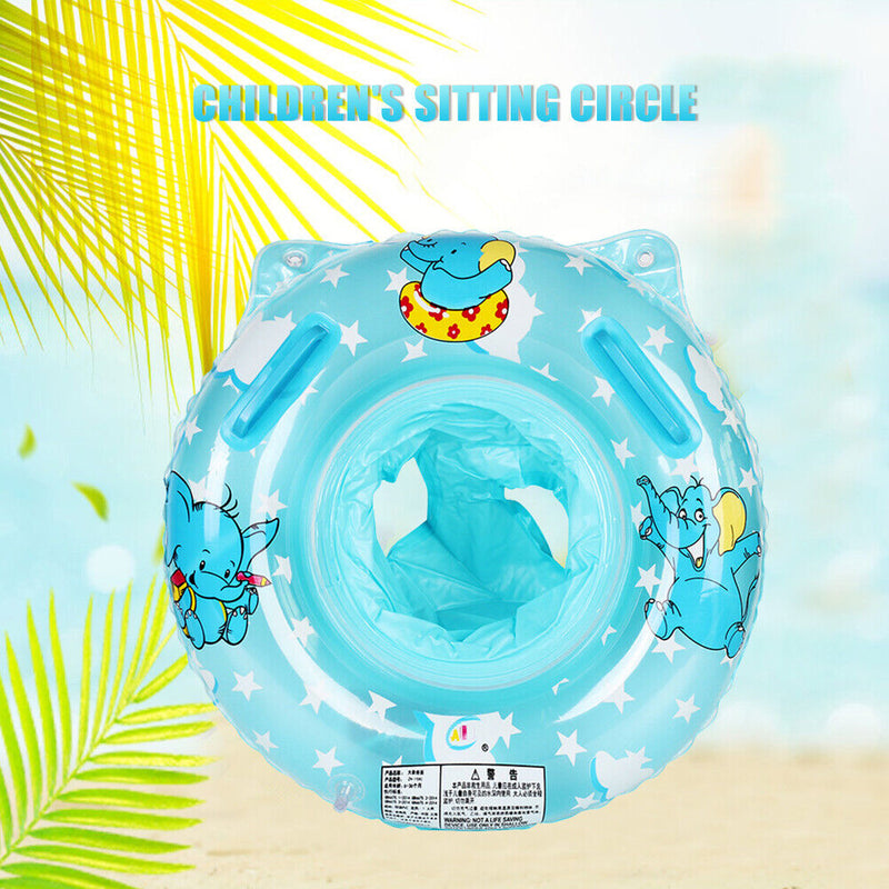 Baby Inflatable Swimming Rings Seat Kids Infant Floating Swim Circle (Blue)