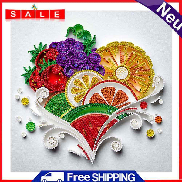 DIY Fruit Love Drawing Part Special Shape Diamond Mosaic Painting Kit Room Decor