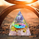 Orgonite Pyramid Amethyst Peridot Healing Crystal Energy Orgone Crafts (A) Newly