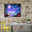 Painting By Numbers Kit DIY Bright Moon Hand Painted Canvas Oil Art Picture