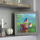 5D DIY Diamond Painting Full Square Drill Bird on Stake Wall Decor Rhinestone