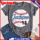 Custom Baseball Number and Name Tea T-Shirt -
