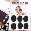 6pcs/set Snare Drum Mute Pads Silencer for Instrument Accessories (Black) Newly