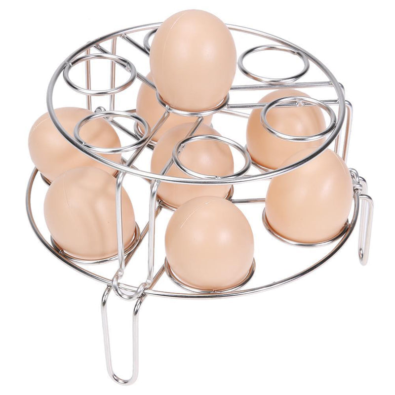 2pcs Kitchen Stainless Steel Tripod Egg Steamer Rack Egg Steaming Rack