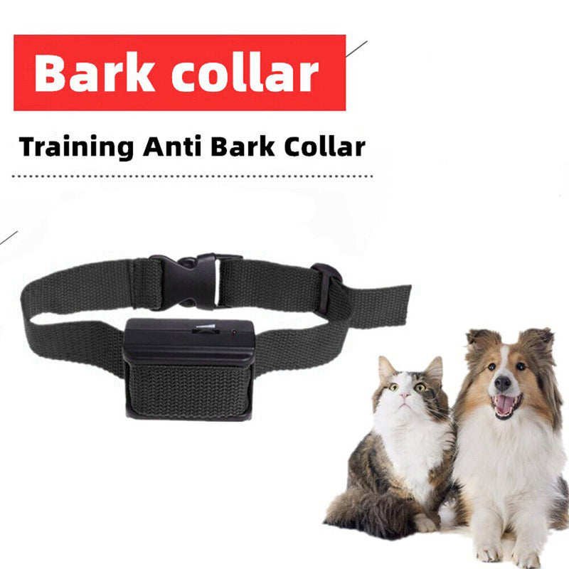 Voice Control Pet Anti Barking Ultrasonic Dogs Training Collar (Black)