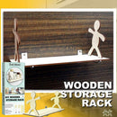 Creativity Kitchen Shelf Mobile Stand Home Wooden Bracket V6P8