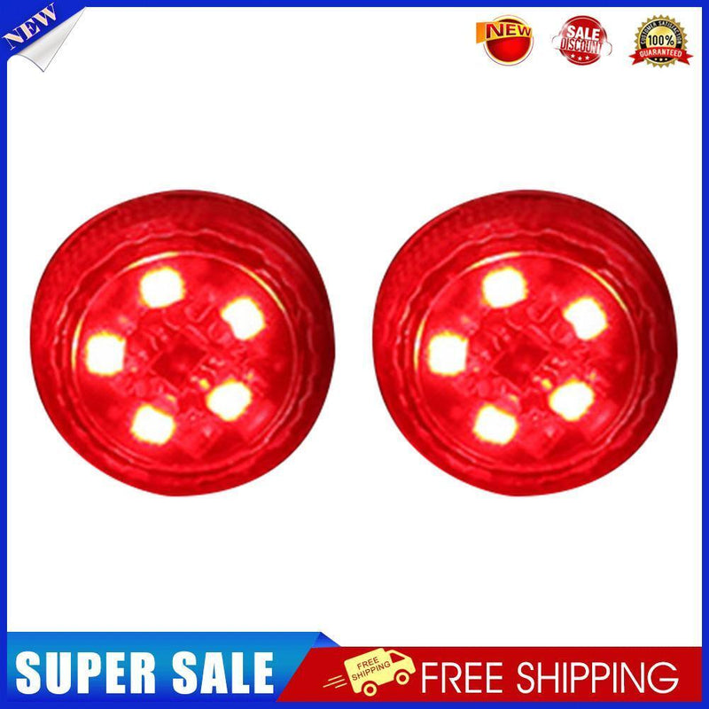 2pcs LED Car Door Warning Lights Anti Rear-end Collision Lamps (Red 5LED)