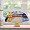 Lake Sunset Oil Paint Folding Fan By Numbers DIY Painted Art Craft Handmade