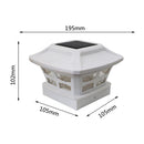 Solar Post Cap Lamp LED Waterproof Outdoor Deck Light Garden Decor (White) Newly