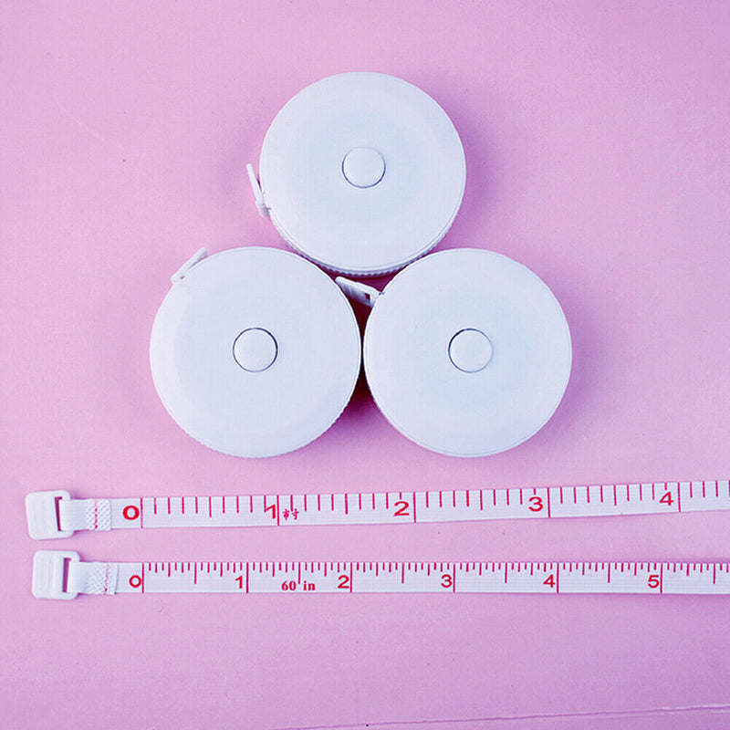 Soft Sewing Tailor Tape Measure Retractable Height Measuring Meter White Newly