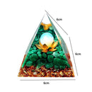 Crystal Energy Tower Healing Reiki Chakra Pyramid Ogan Crushed Stone Decoration