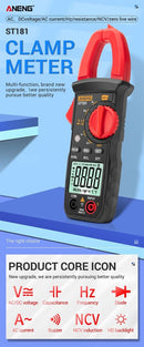 Counts Ohm Test Smart Multimeter Voltage Tester Digital Clamp Meter Ammeter