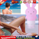 75ml Cute Rabbit Silicone Squeeze Bottle Travel Lotion Container (Pink) Newly