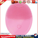 Electric Face Cleaing Brush Silicone Deep Washing Massager Cleaner (Pink) Newly