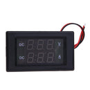 DC 0-100V Voltmeter 20A Ammeter Car LCD Digital Dual Display Monitor(Black)