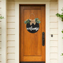 Vertical Farmhouse Decorations Welcome Sign Hanging Door Sign Porch Wreaths