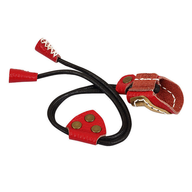 Brass Leather Thumb Finger Tip Protector Archery Pull Arrow Trigger Guard Rings