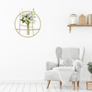 Modern Golden Metal Candle Holder Wall Hanging Bedroom Decor Crafts Candlestick