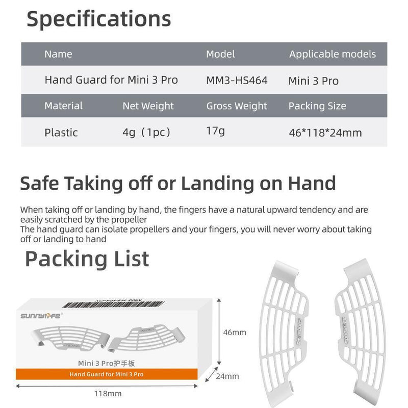 Drone Parts Landing Takeoff Safety Guard Hand Guard For DJI Mini 3 Pro