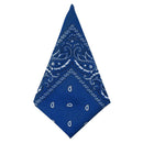Print Bandana Hair Bands Women Unisex Square Scarf Turban Headband (Blue) Newly