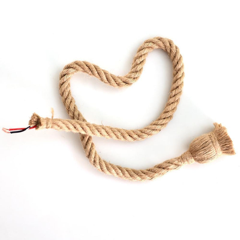 3.28ft Hemp Rope Electric Wire for DIY E27 Bulb Pendant Light (Single Head)