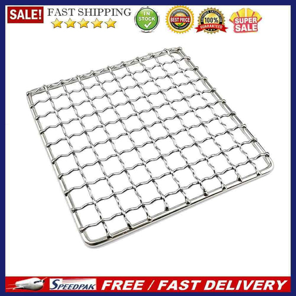 BBQ Grilling Net Fire Cooking Stainless Steel Camping Grill Grate Firewood