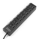 USB Hub 480Mbps High Speed Multi USB 2.0 Splitter Power Cable Expander Adapter