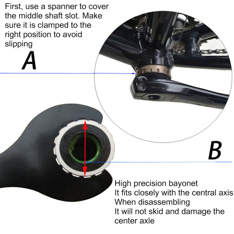 Carbon Steel Bottom Bracket Bicycle Install Clamp Wrench MTB Bike Repair Tool