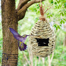 Hummingbird House, Hand-Woven Nesting, Window Garden Hanging Birdhouses Hut