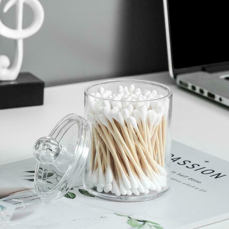 Cotton Swab Storage Box Makeup Organizer Bathroom Jar Swab Pad Cotton B6X5