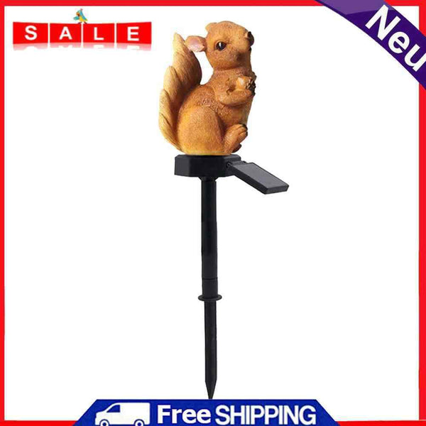Solar LED Squirrel Yard Landscape Light Waterproof Garden Lawn Decorative Lamp
