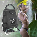 Outdoor Camping Water Storage Bag Portable Solar Shower Bath Bags (Black) Newly