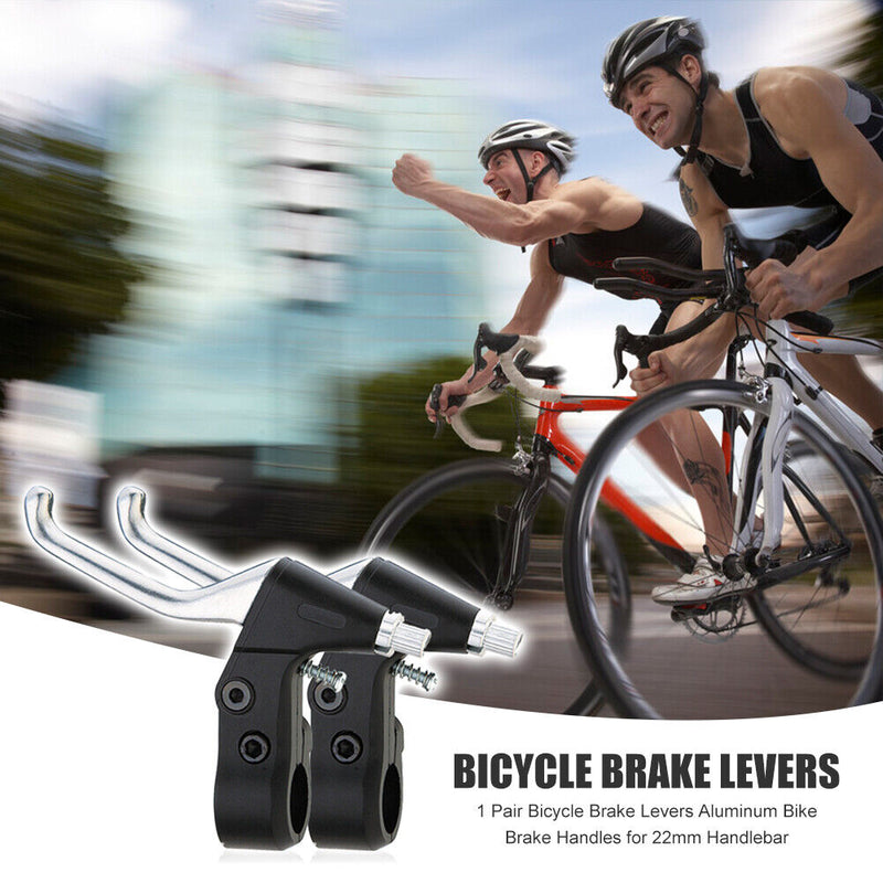 1 Pair Aluminum Bicycle Brake Levers Universal for 22mm Handleable Bike Parts