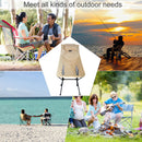 Outdoor Collapsible Folding Camping Chair with Back Support Support 330 lbs