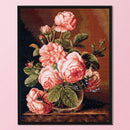 Full Embroidery Fresh Flower Printed Cross Stitch 11CT Cotton Kit (1) Newly