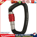 Aluminum Carabiner Outdoor Camping Climbing Hammock Lock Buckle (Black) Newly