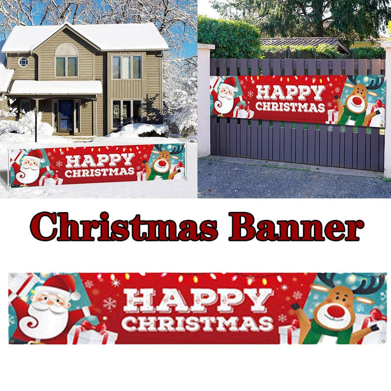 Frohe Weihnachten Outdoor Banner hängende Zeichen Home Xmas Dekoration Ornament.