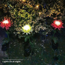 4pcs LED Solar Light Chrysanthemum Lawn Stake Lamps Garden Decor