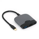 USB-C to HDMI-compatible PD USB3.0 4K HUB Adapter for Switch (Red Blue)