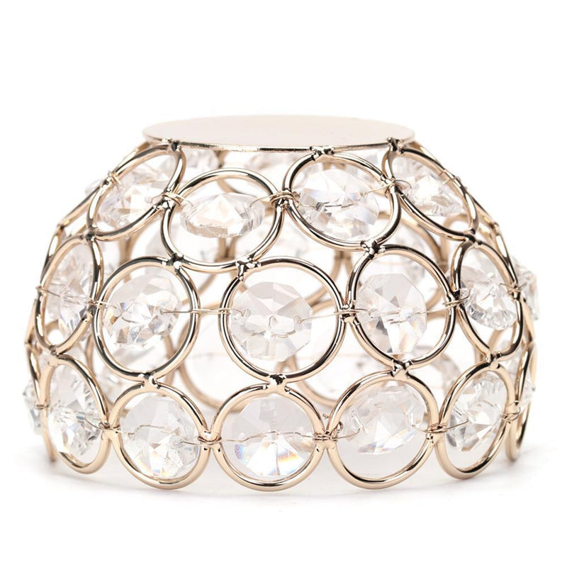 European Candlestick Wrought Iron Candle Holder  Hollow Crystal Crafts (A)