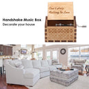 Classic Delicate Wooden Hand-Cranked Music Box Elegant Sound Ornament Kids Gift