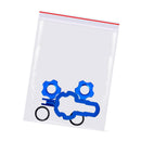 VXM 2pcs/Set MTB Bike Schrader Presta Valve Wheel Converter Nut Rim (Blue)