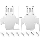 2PCS Anti-Slip Stainless Steel Protector Plate for Axial SCX24 DJ 1/24 RC Crawler Car